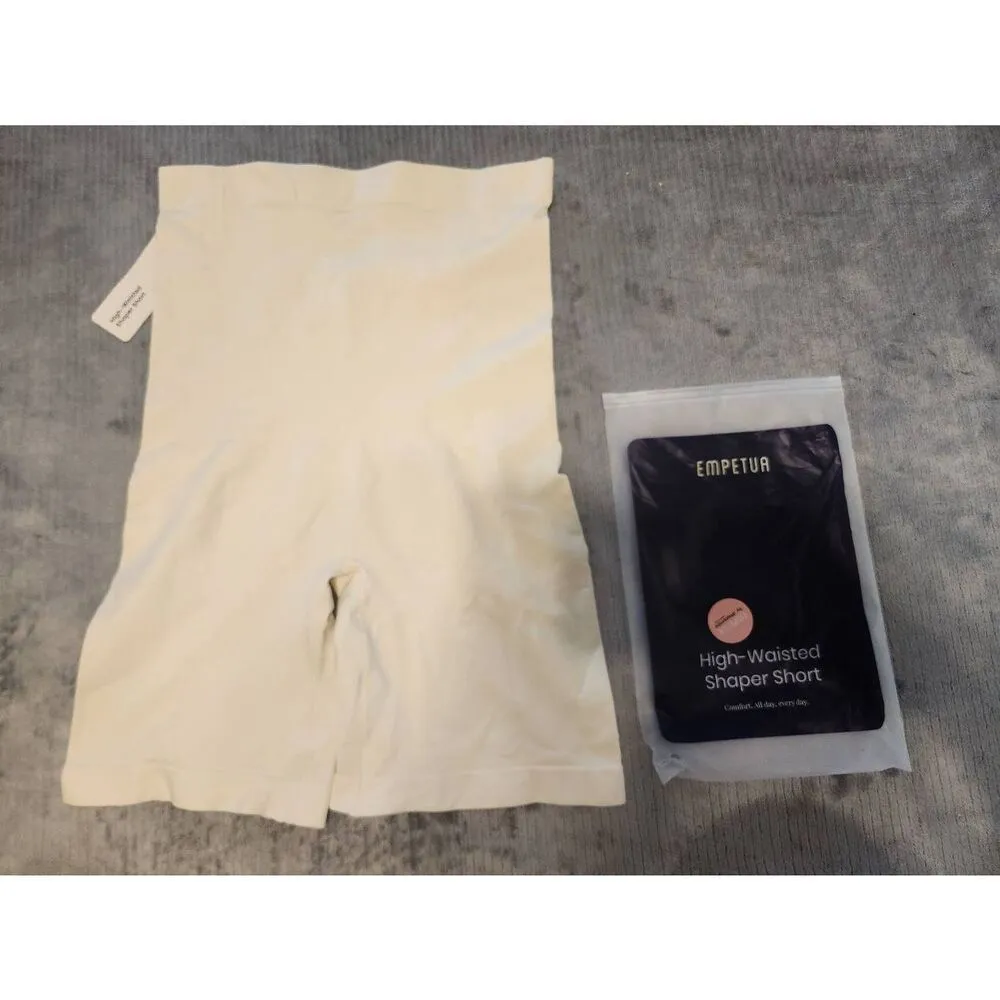 NWT Shapermint Empetua High Waisted Cream Shaper Shorts 3XL Size undefined - Image 5