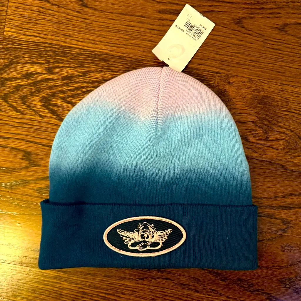 NWT Boys Lie ombré beenie in pink, aqua and deep blue BRAND NEW w/tags - Image 2
