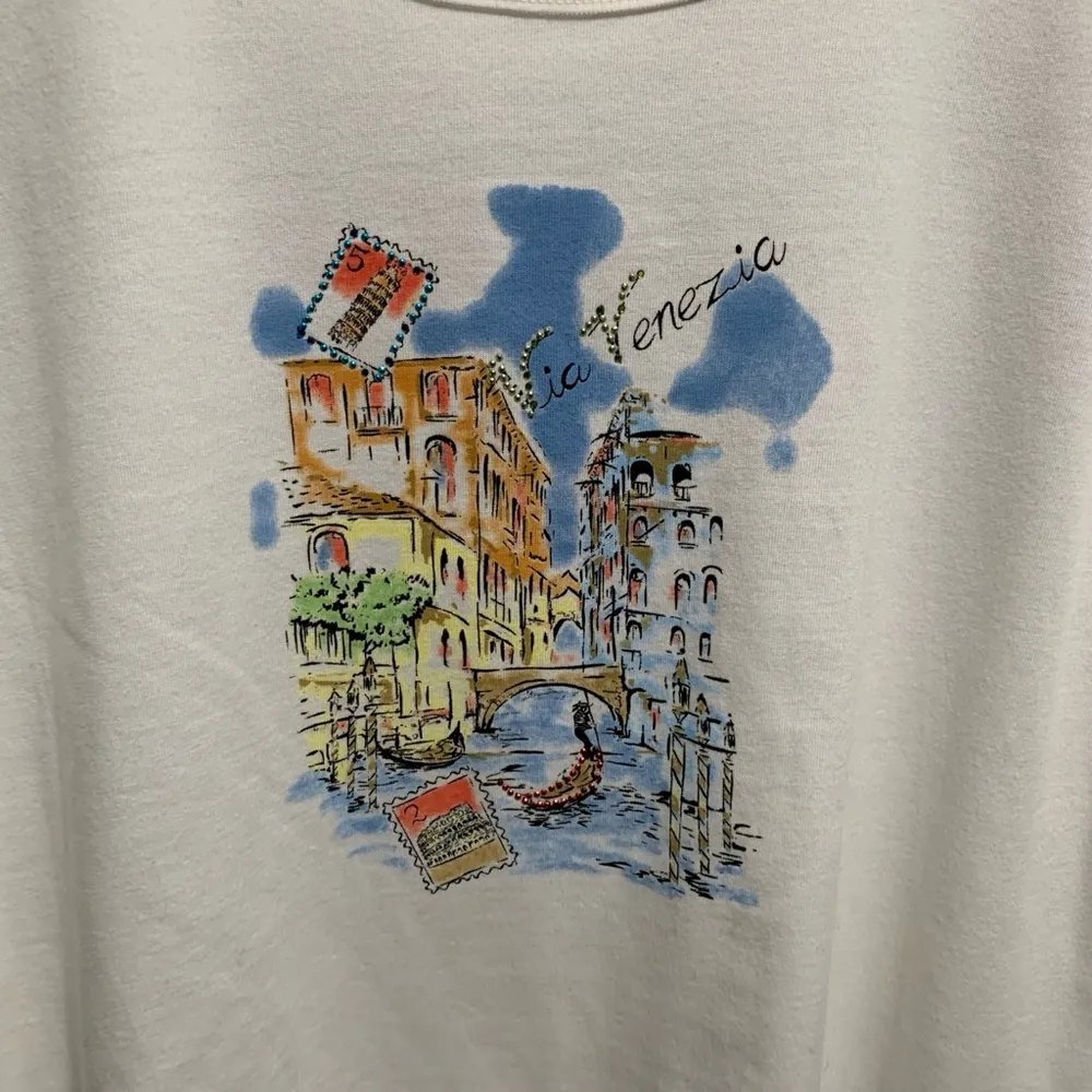 B16-NEW! Women's White Stag T-Shirt XL 16-18 Plus size Vintage VTG - Image 2