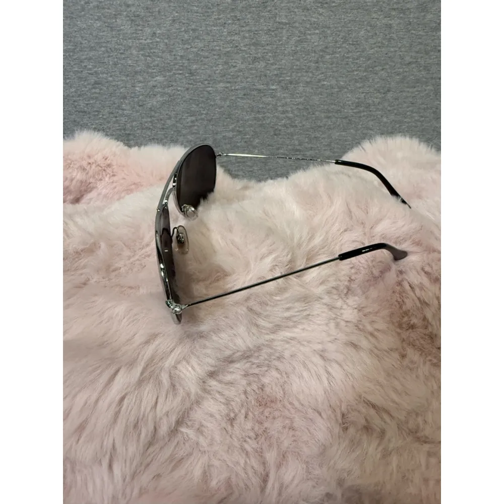 Unisex Unbranded Sunglasses Silver Aviator One Size - Image 3