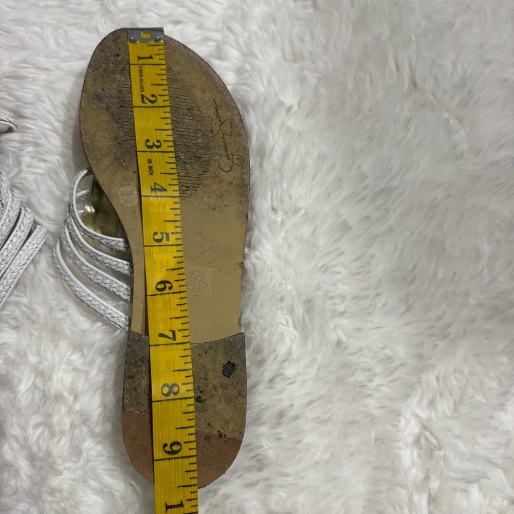 Jessica Simpson White Summer Sandals Size 6.5 - Image 4