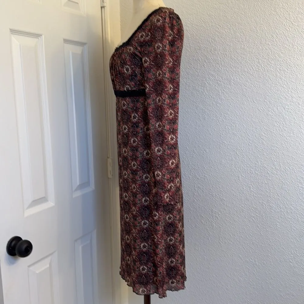 Xhilaration Y2K empire waist dark floral midi dress - Image 10