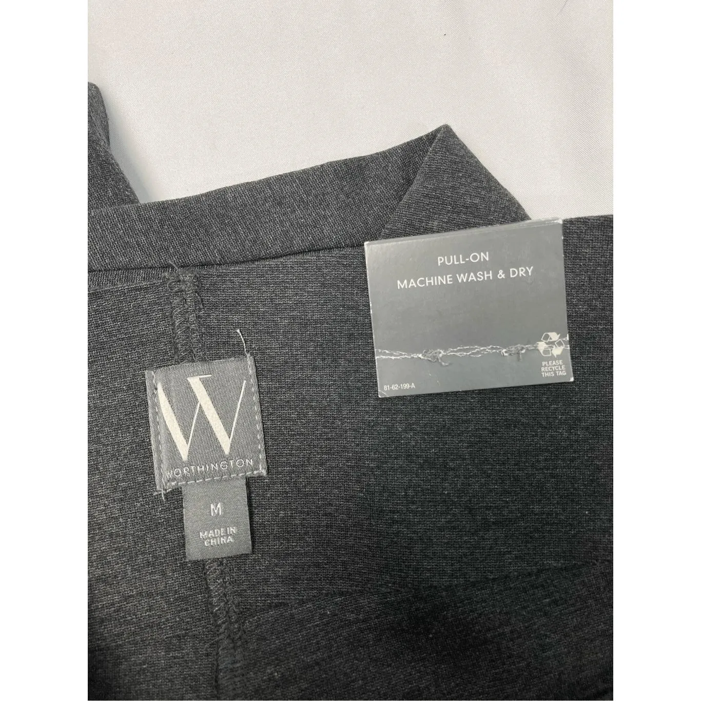 Worthington Pull-On Straight Leg Ankle Pants Heather‎ Gray M - Image 7