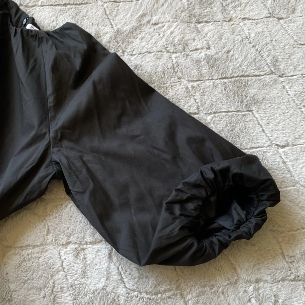 Chicos Puff Sleeve Tiered Dress Black Size 3/Women’s 16 - Image 3