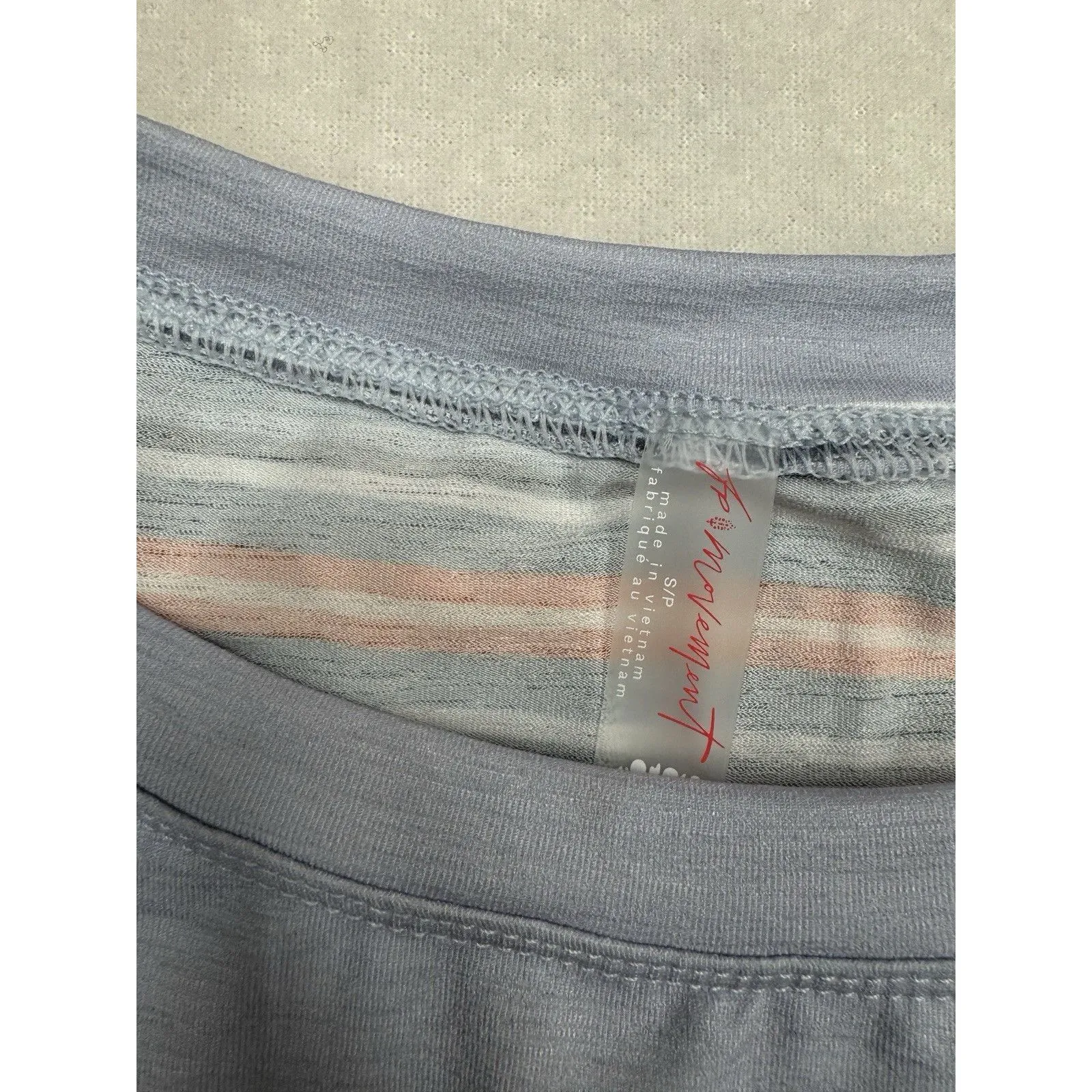Free People Movement Women's Sport Mode Muscle Tank Blue Gray Small NWOT - Image 4