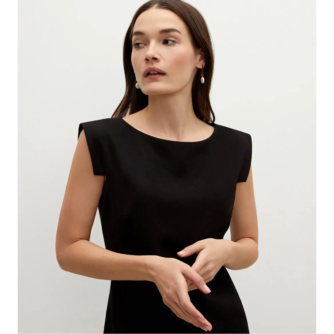 MM Lafleur The Sarah Dress Crepe Black Womens Size 8 - Image 2