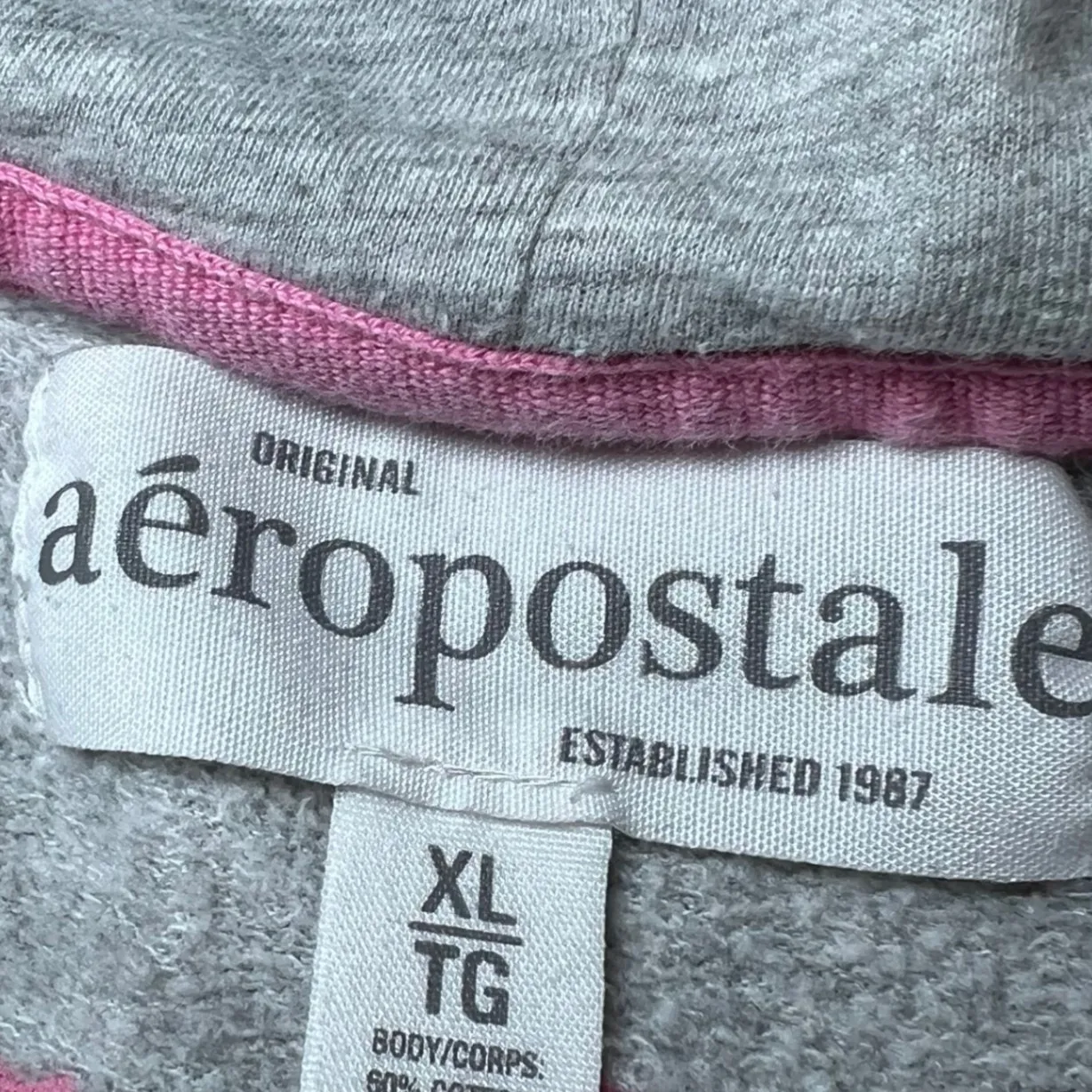 Aeropostale Sleeveless Zip Up Hoodie Womens XL Grey Sweatshirt California Casual - Image 4