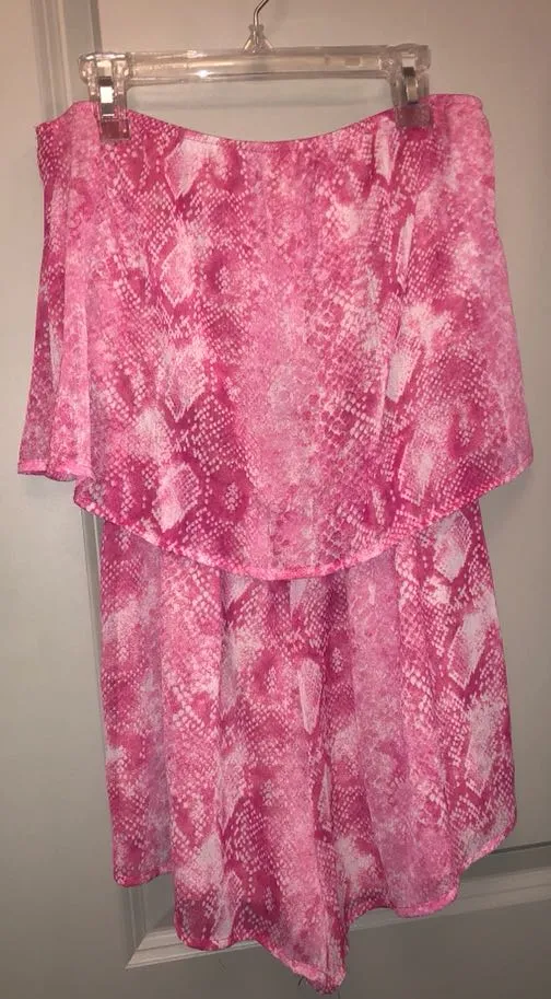 Pink Snakeskin Romper - Image 2