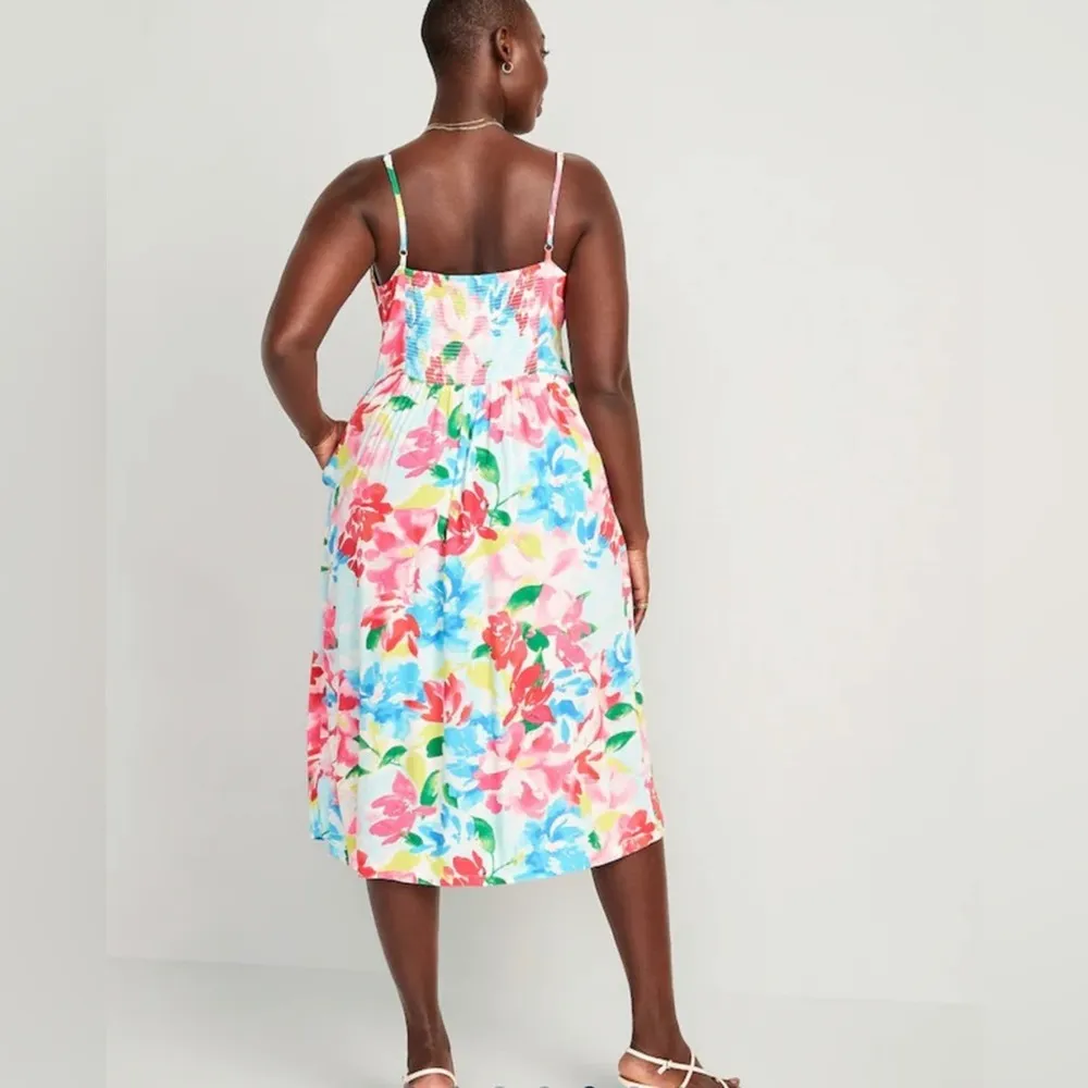 Old Navy Fit and Flare Tropical Floral Flowy Sleeveless Maternity Midi Dress XXL - Image 11