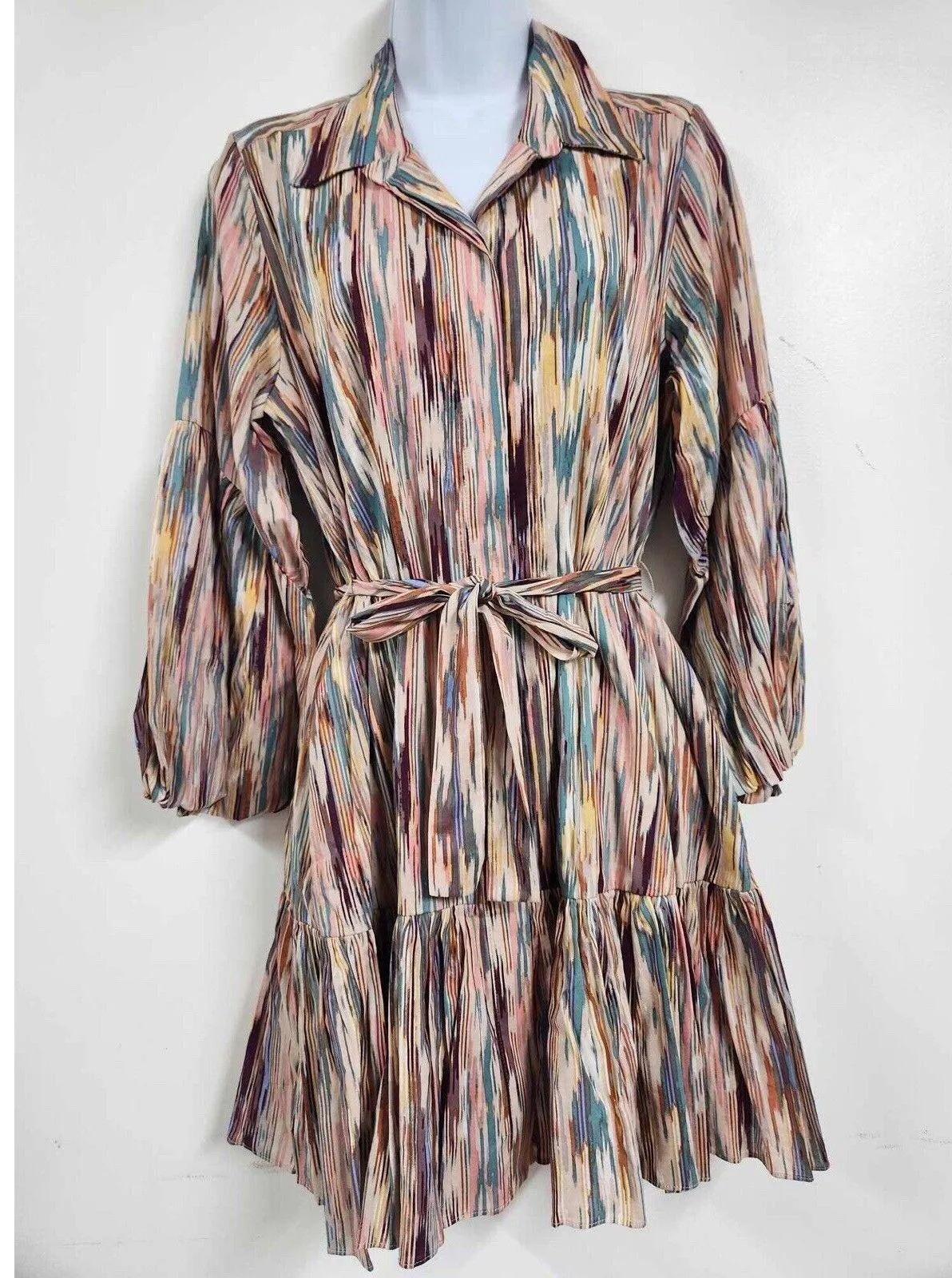 NWT Misa Martina Dress, Blurred Ikat Size S - Image 3