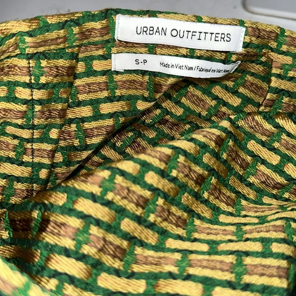 Urban Outfitters UO Peggy Belted green and gold brocade Mini Skirt size SP - Image 11