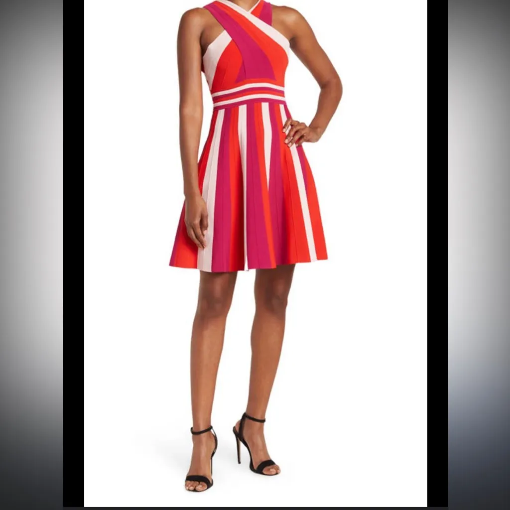 Ted Baker Hadliy Stripe Knit Dress  skater knit fall party cocktail stripe $255 - Image 4