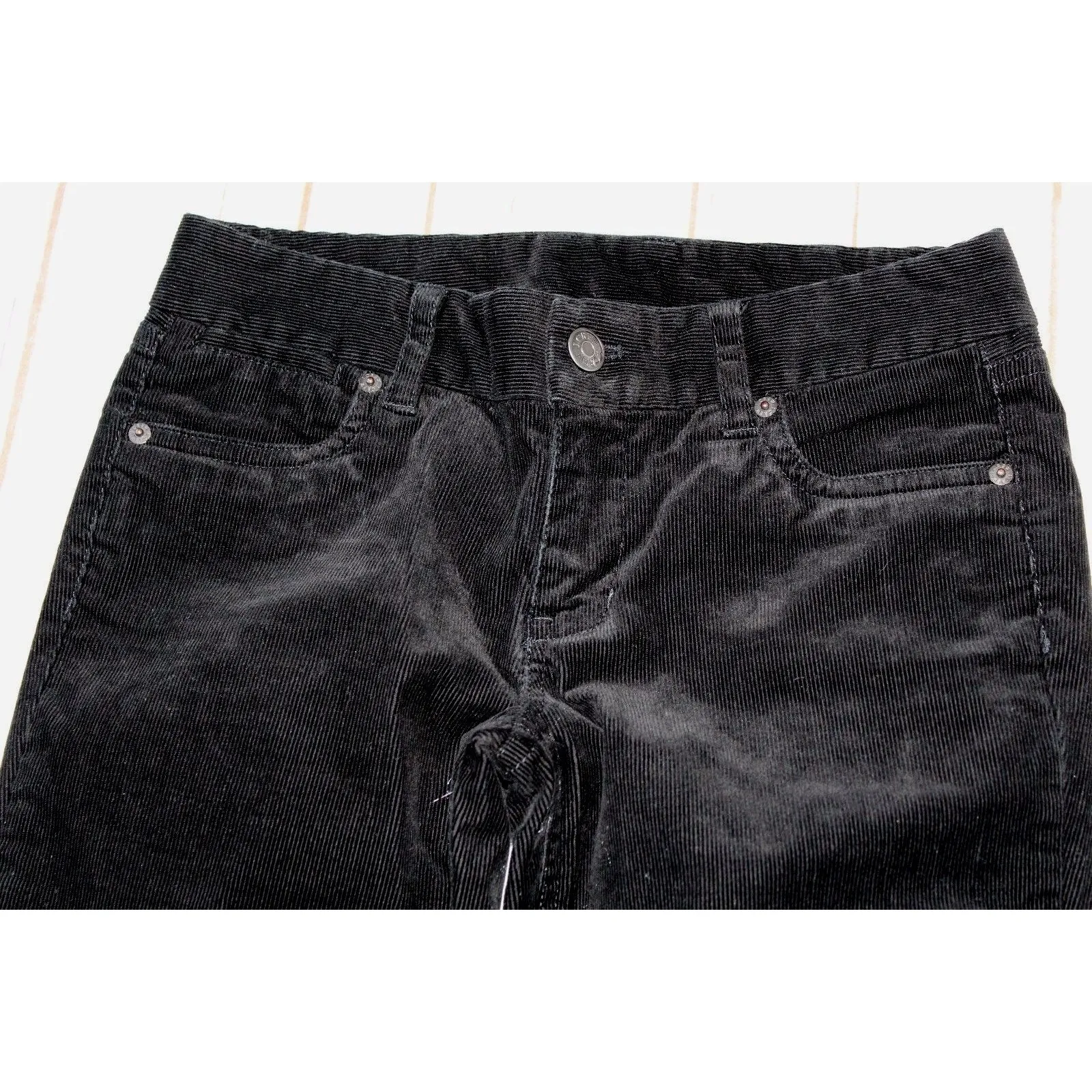 J Crew Corduroy Pants Favorite Fit Women 0 Straight Leg Y2K 31" Inseam Black 0 - Image 5