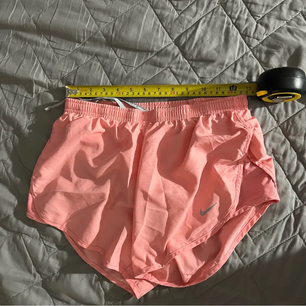 Nike Running Shorts Women's S Dry Fit Lined Drawstring Waist Pink Peach - Image 6