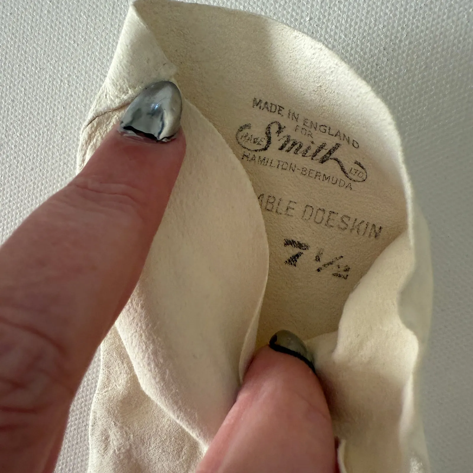 50s SMITH Vintage White Washable Doeskin Mid - Image 5