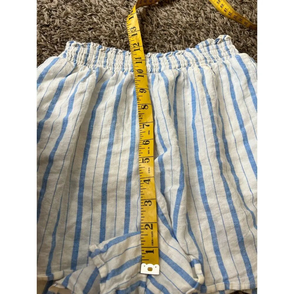 Aerie Blue White Striped Shorts Womens Sz XS Beachy Feminine Girly Pull On - Image 8