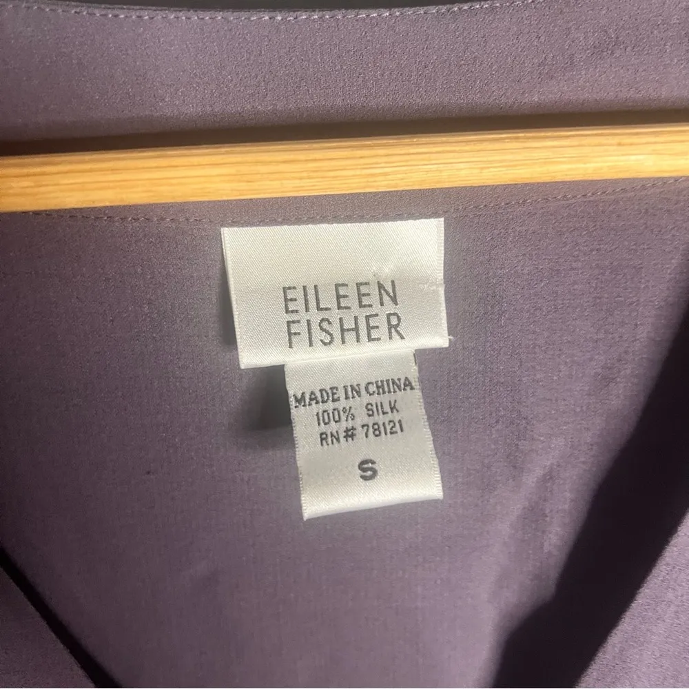 Eileen fisher purple silk cardigan - Image 7