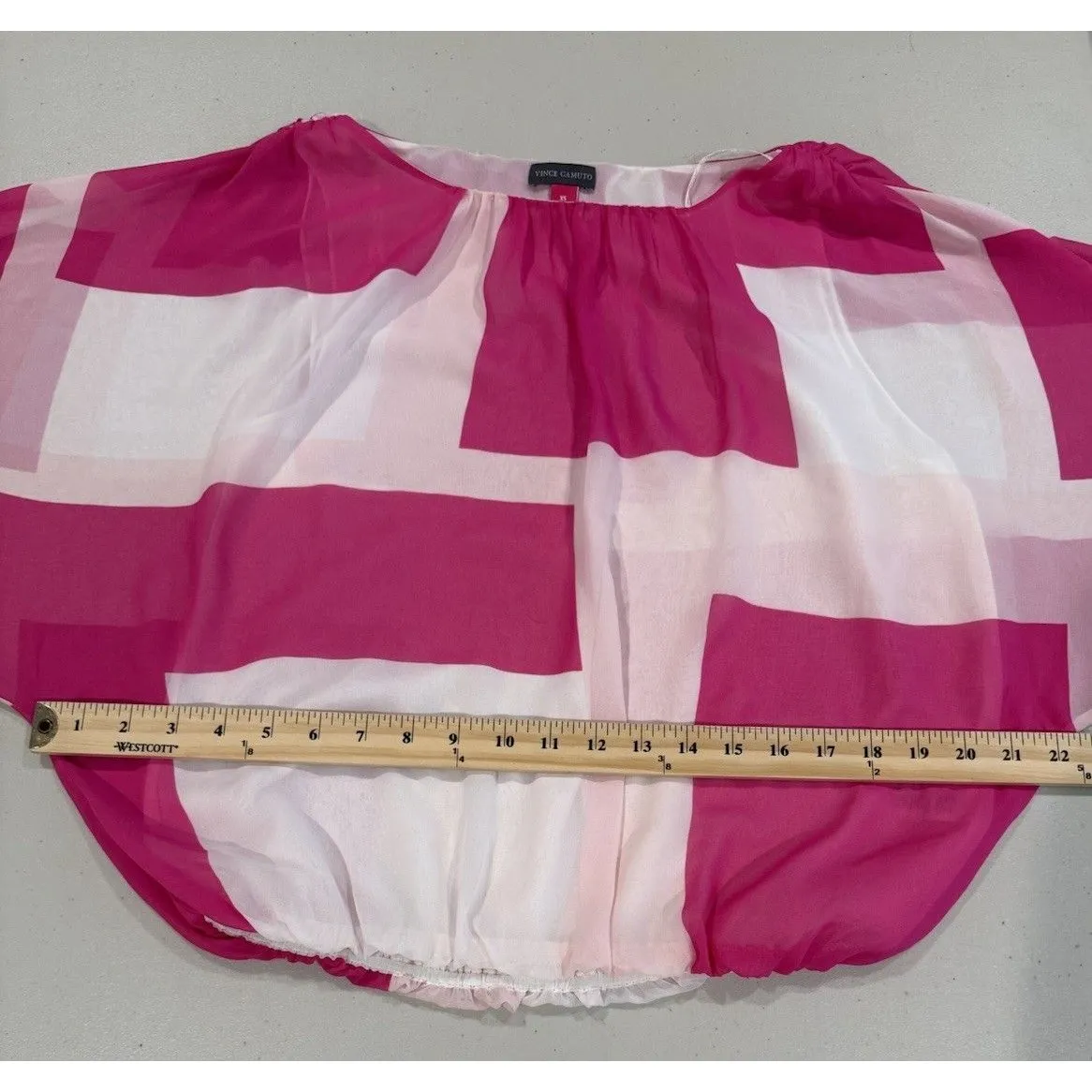 Vince Camuto Bubble Blouse Womens XS Flowy Lightweight Vacation Travel Indie - Image 6