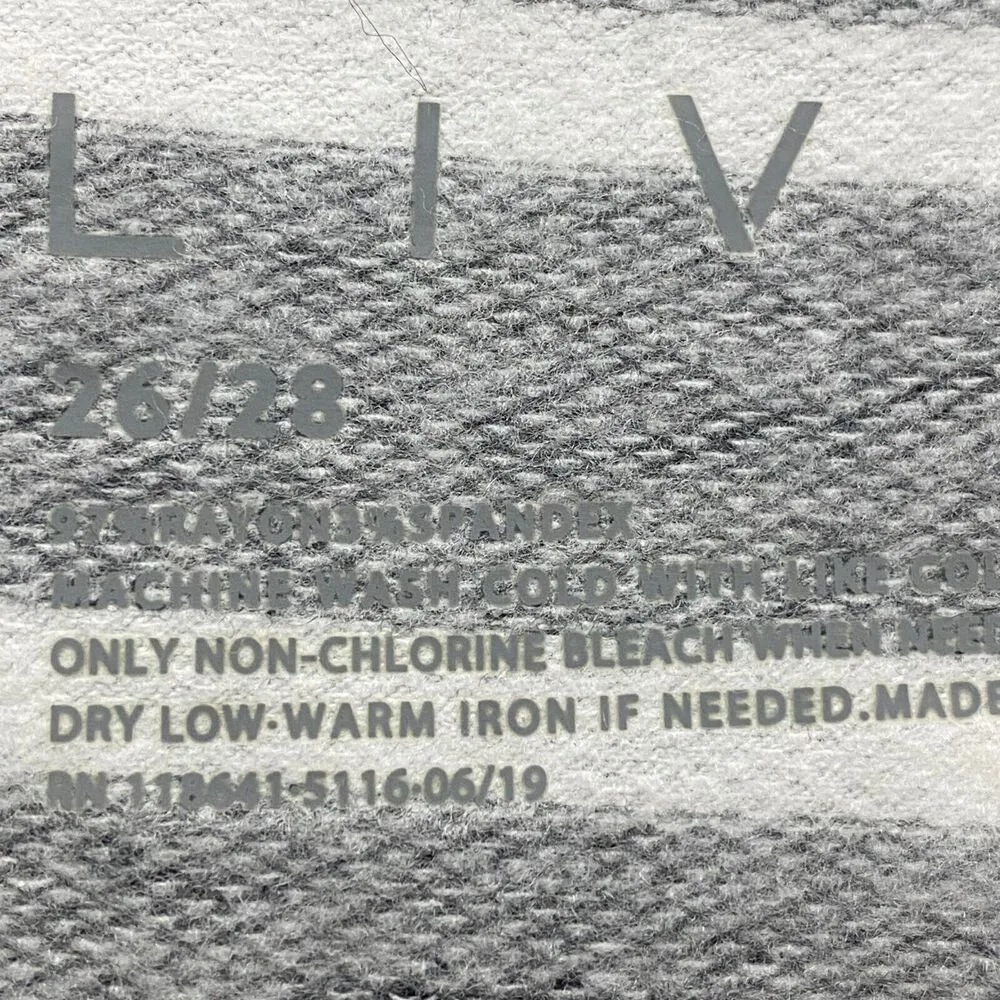 LIVI Woman's short sleeve striped pullover sweater w/ hoodie size 26/28 Pockets - Image 9