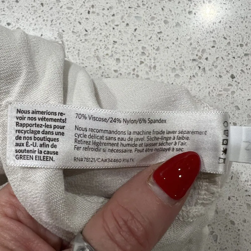 Eileen Fisher  Size XXS Stretch Crepe Ankle Pants Washable Trousers Elastic Waist - Image 10