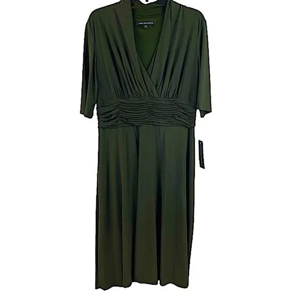 Jones Wear Olive Green Day to Dinner Dress Women’s Size 16 New With Tags - Image 18