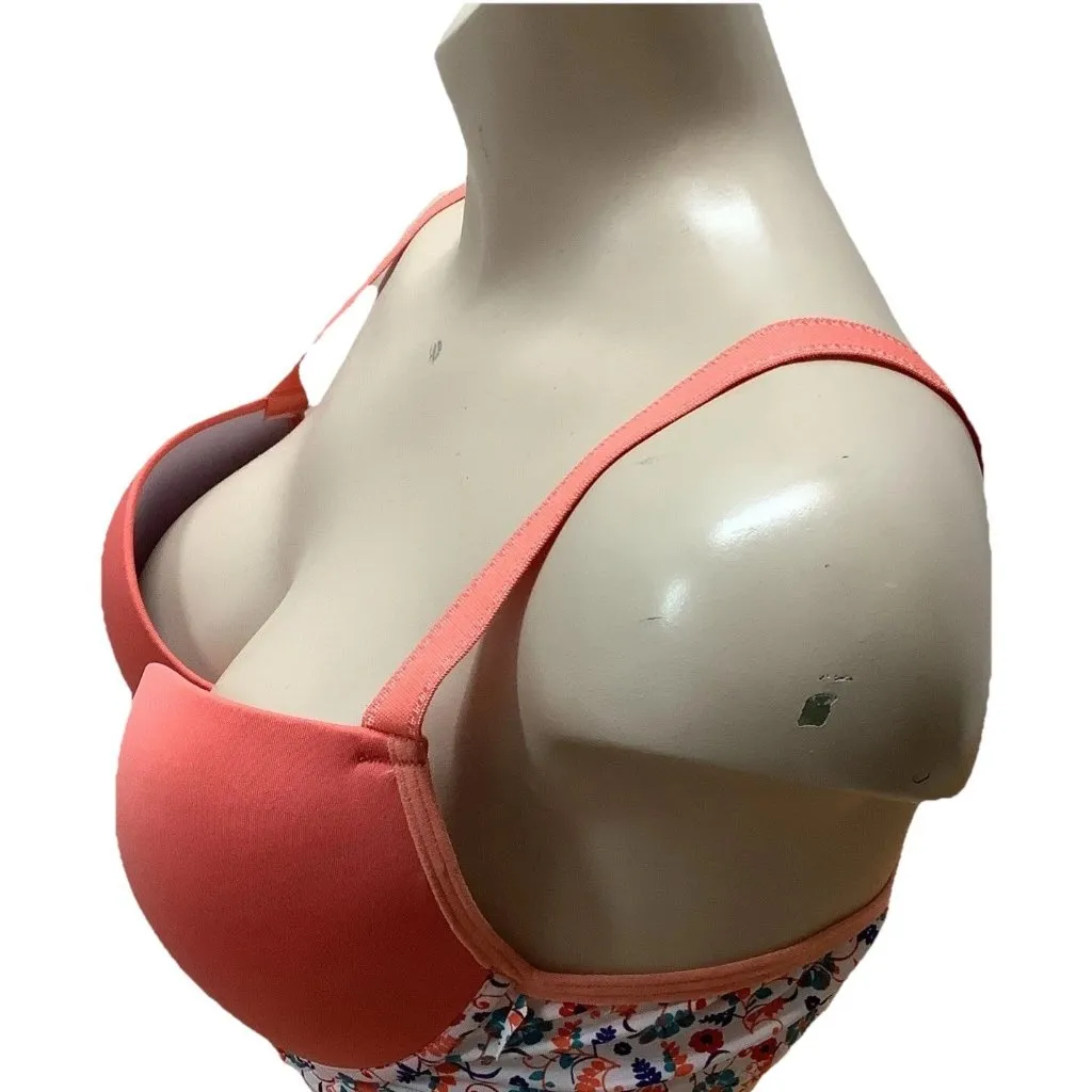 Massam Size Large Peach Floral Lace Underwire Bra. Made in Brazil New. - Image 2