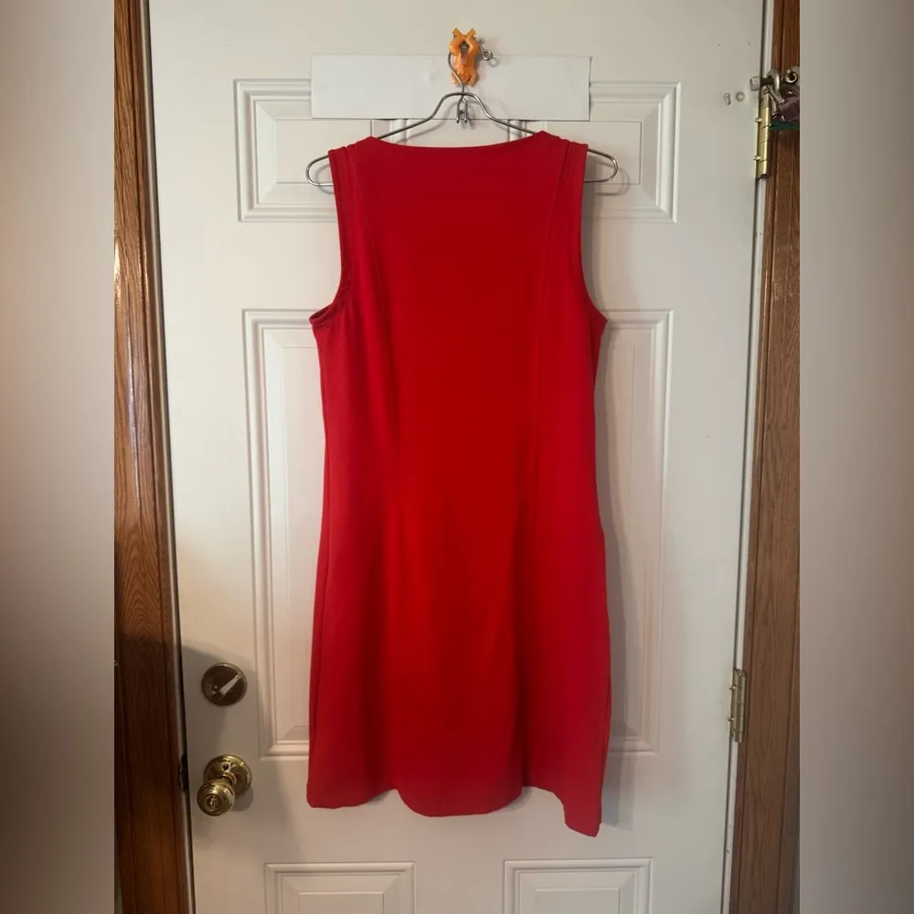 Women's Toad & Co Red Aquaculture Tank Dress With Pockets Active Tennis Small - Image 4