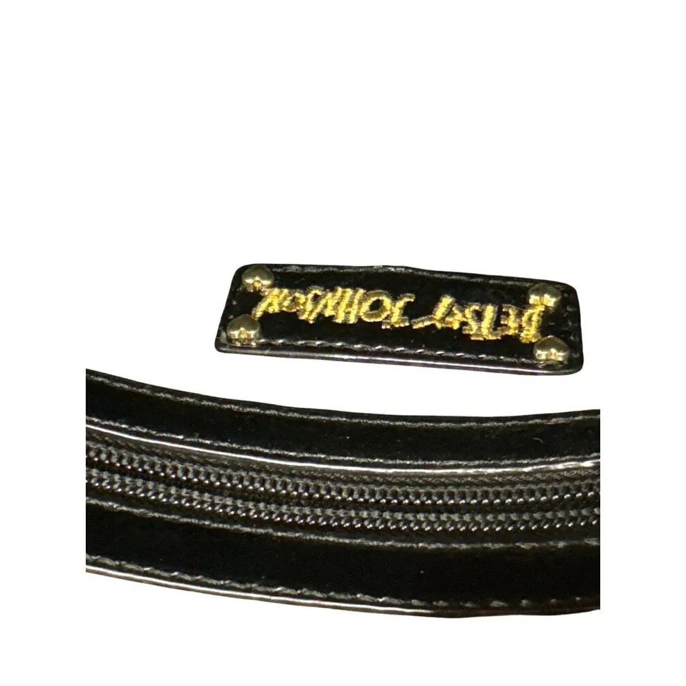 Betsey Johnson Black Leopard Print Handbag With Gold Hardware SKU 6898 - Image 9