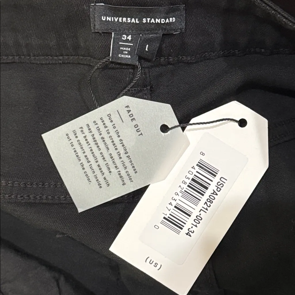 Universal Standard Joni Hi-Rise Curve Slim Leg Black Jeans US sz 6X runs small - Image 12