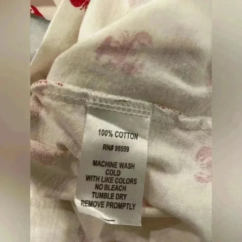 Rustic Souls Women’s Cotton Crew Neck Tank Top Lobster Print Blue Trim Size M Red Size M - Image 9