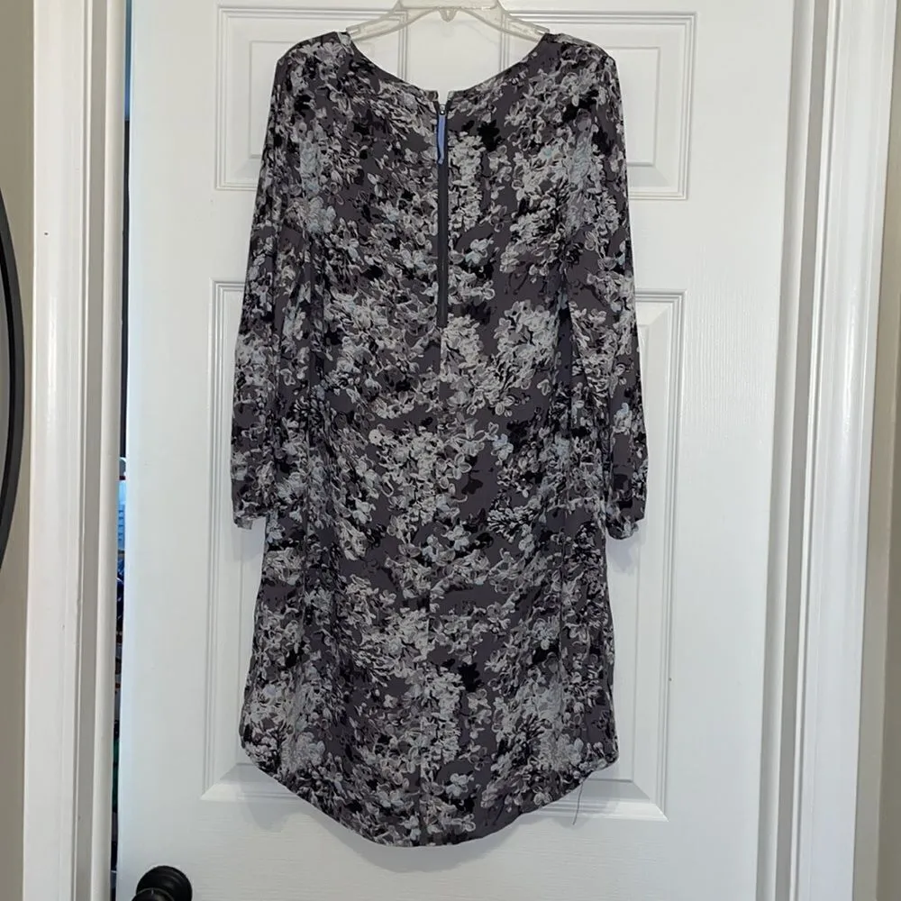 Joules Martha Gray Floral Long Sleeve Dress Gray Size 6 - Image 7