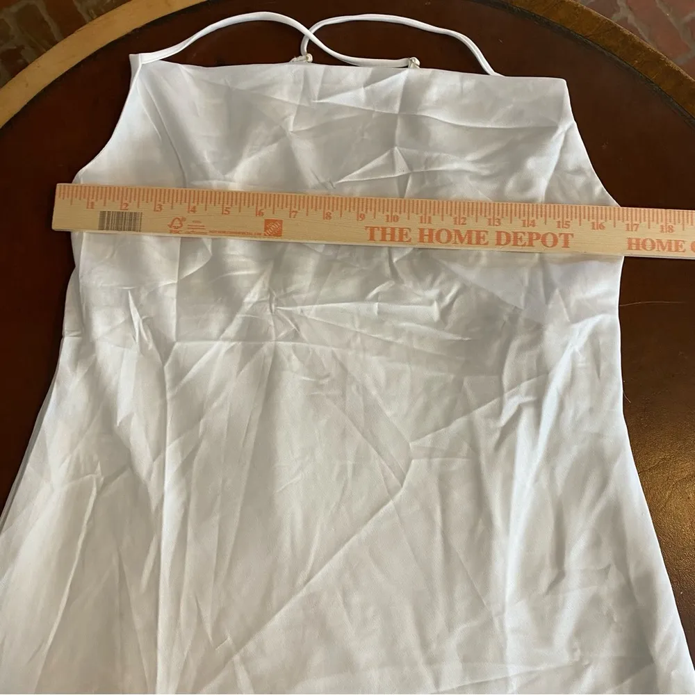 Show Me Your Mumu Verona Cowl Midi Dress small ivory Luxe Satin bridal white - Image 11