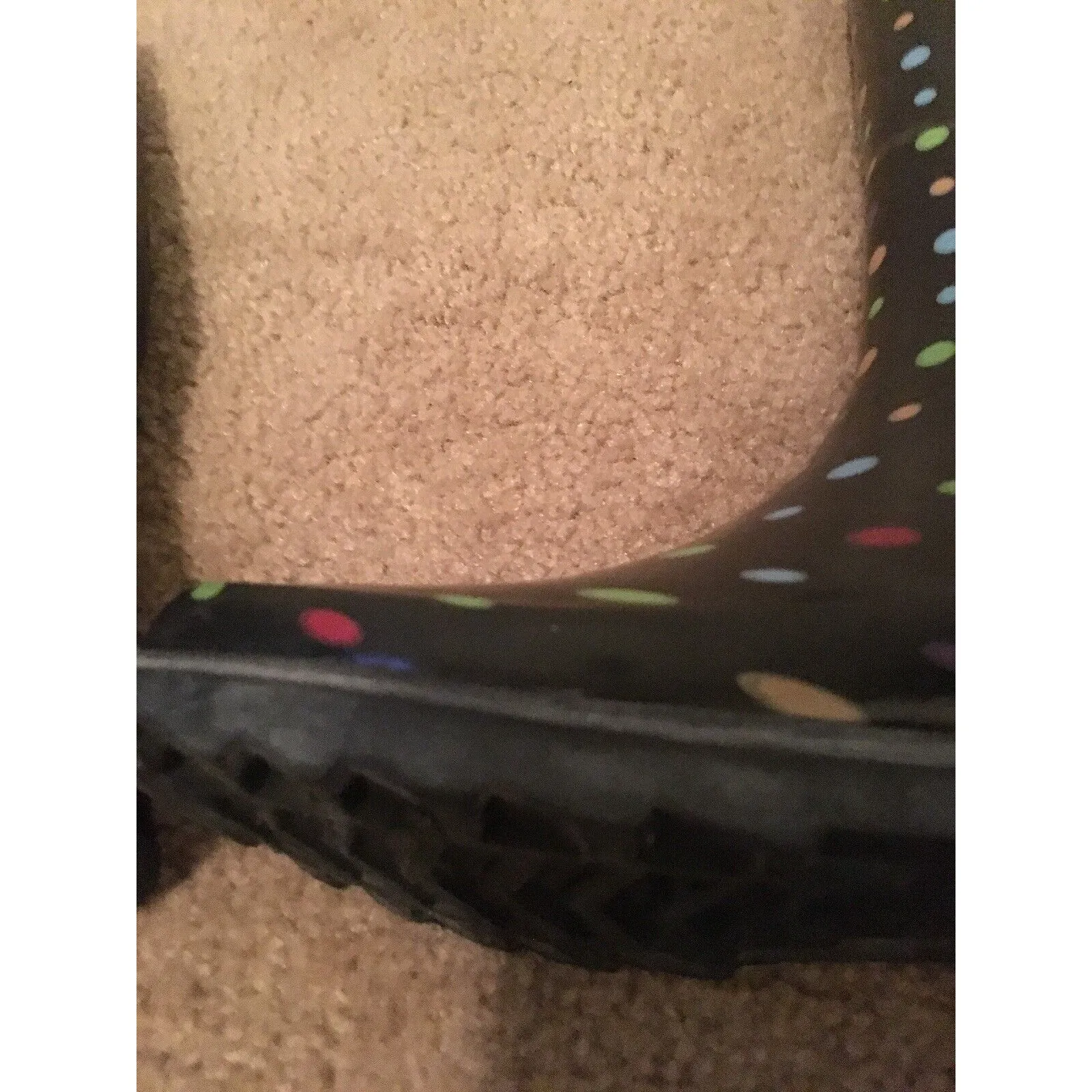 Merona Women's Polka Dot Rain Boots Rubber Boots Water Black Size 9 - Image 8