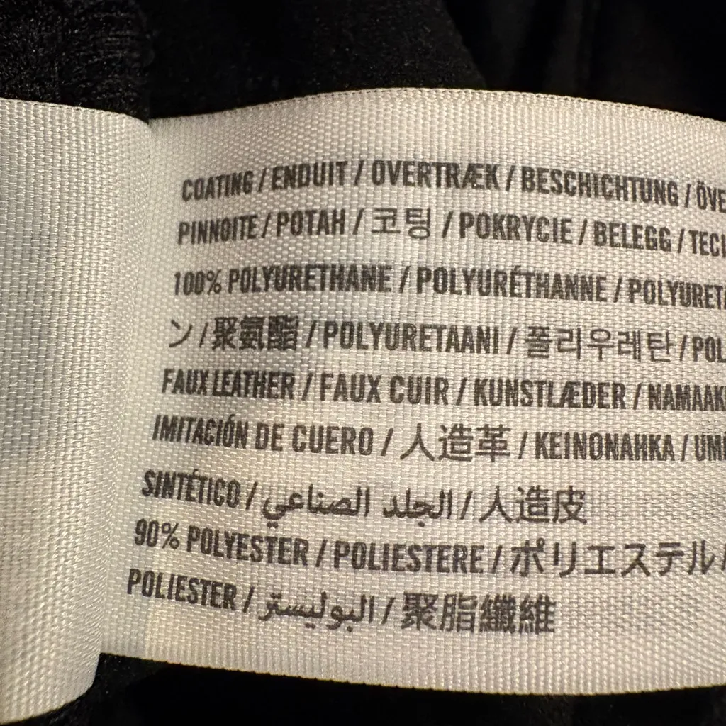 Abercrombie & Fitch The Ankle Straight Ultra High Rise pants black vegan leather - Image 7