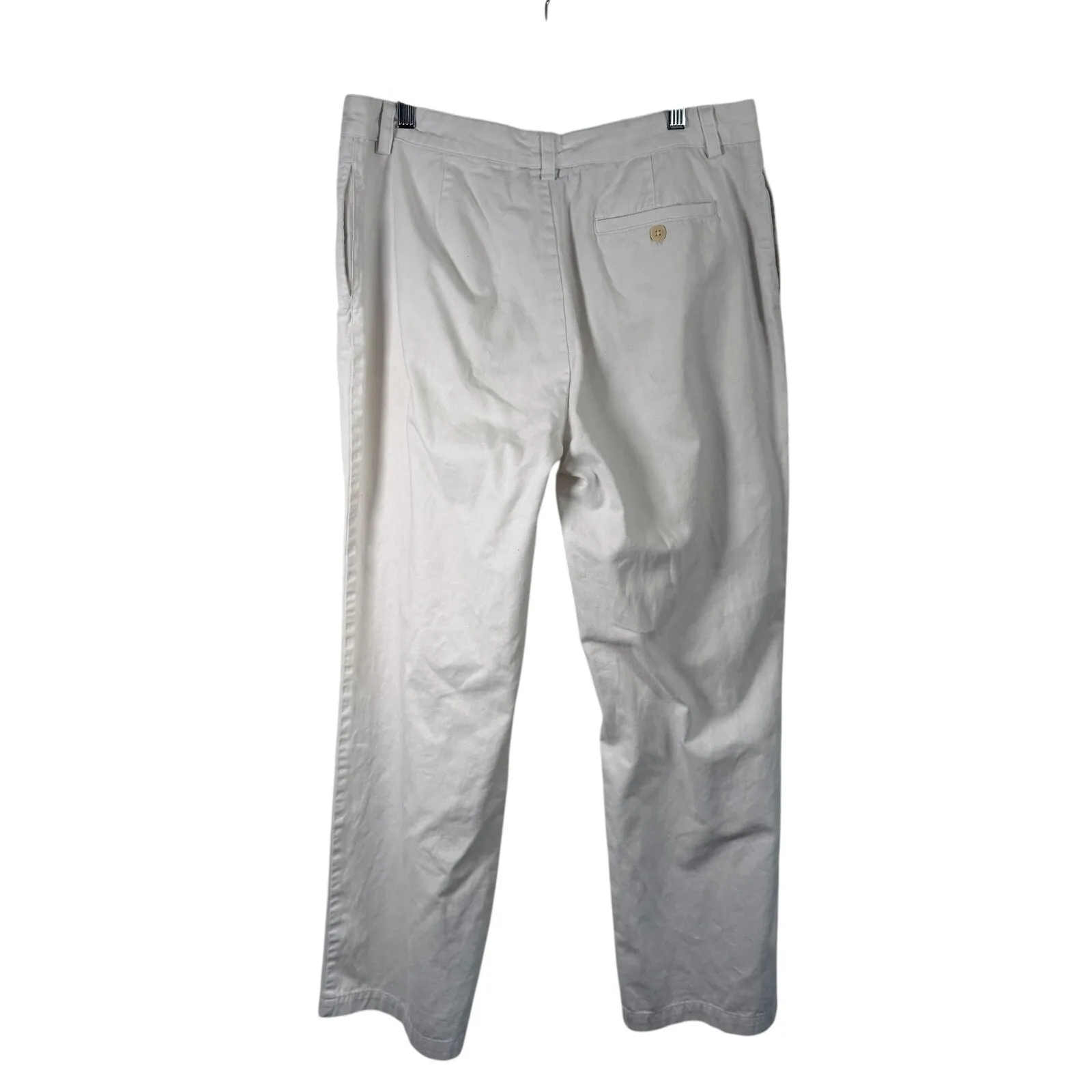 Lauren Ralph Lauren 100% Cotton White Chino Pants High Rise Womens Size 14 - Image 3