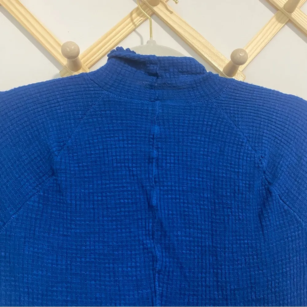 Intimately Free People Royal Blue Mock Neck Waffle Knit size XS - Image 8