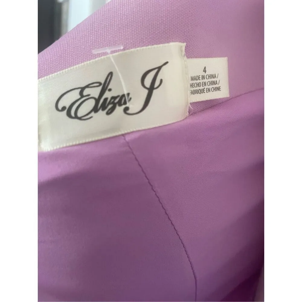 Eliza J One Shoulder Scuba Cocktail Dress Lilac Size 4 - Image 14
