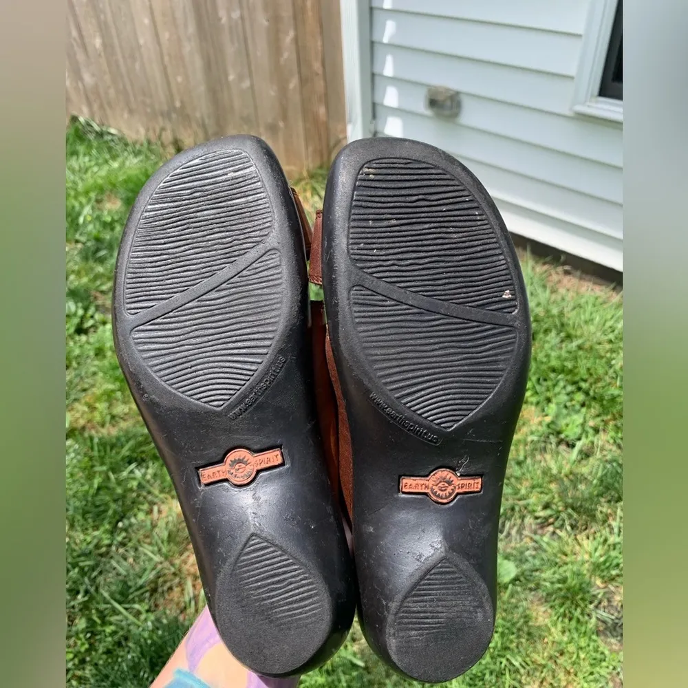 Earth Spirit Gelron 2000 brown Leather‎ Sandals Size 7.5 comfortable lonoke - Image 8