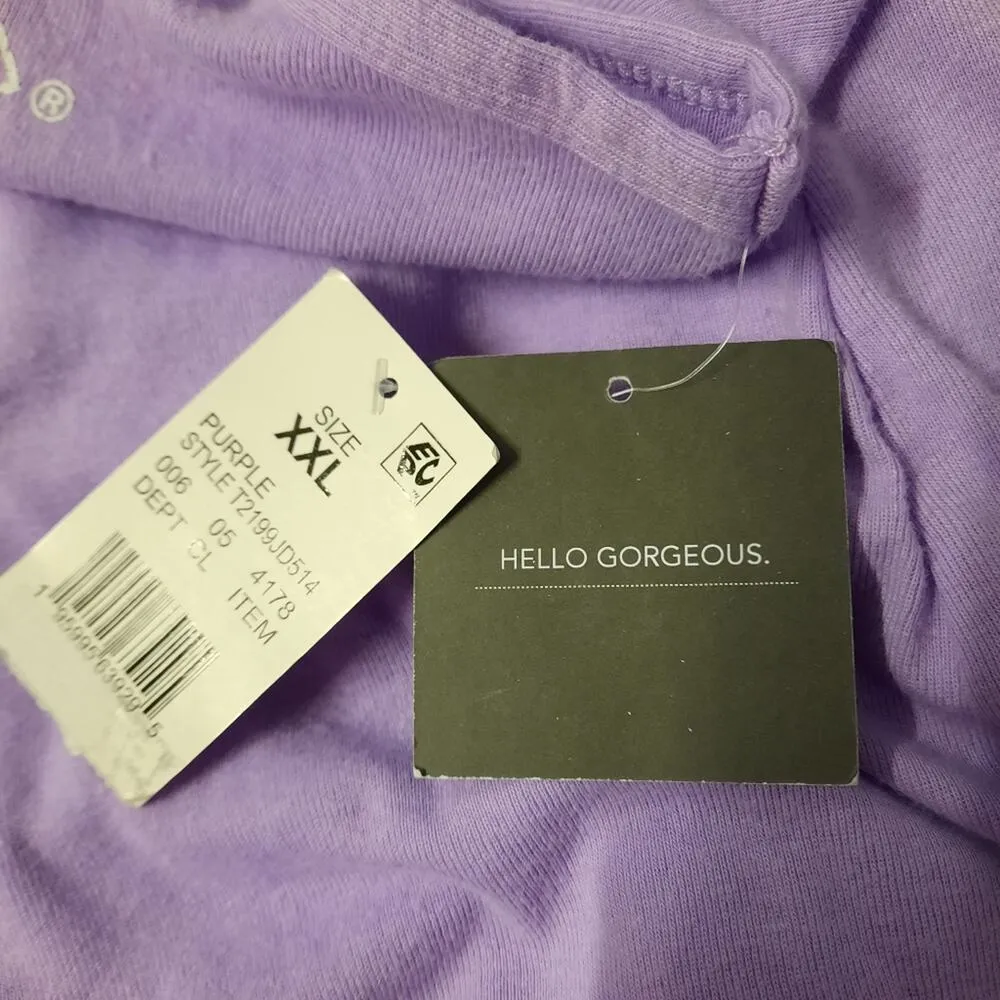 AC DC Tank Dress Womens Plus XXL Purple Sleeveless Stretch Short Casual - Image 8