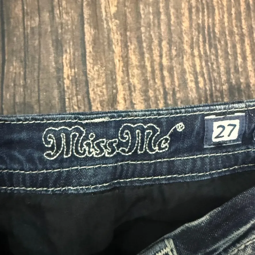 Miss‎ Me Women's Bootcut Jeans Size 27 Blue Embellished Pockets - Image 3