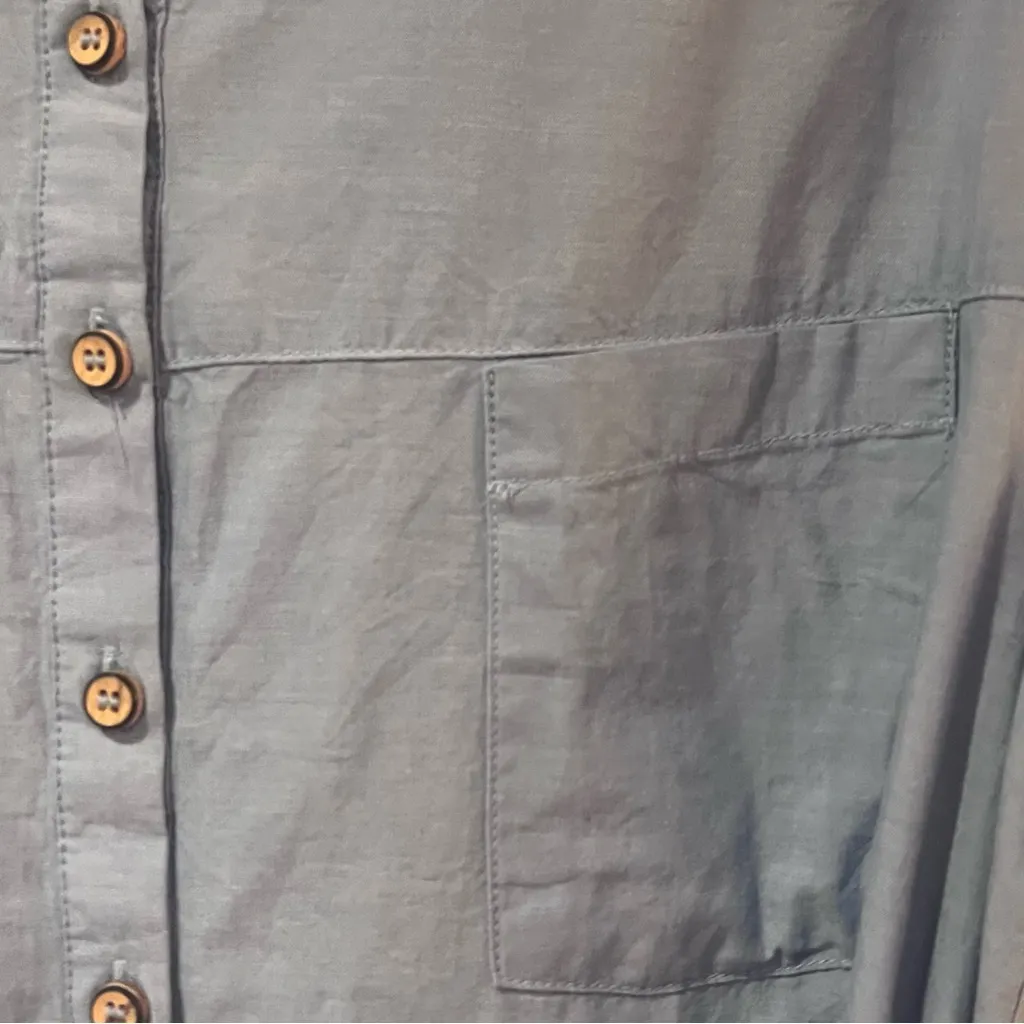 ZARA Knotted Tie Front Sleeveless Shirt Dress‎ Tunic Light Blue Size XS - Image 8