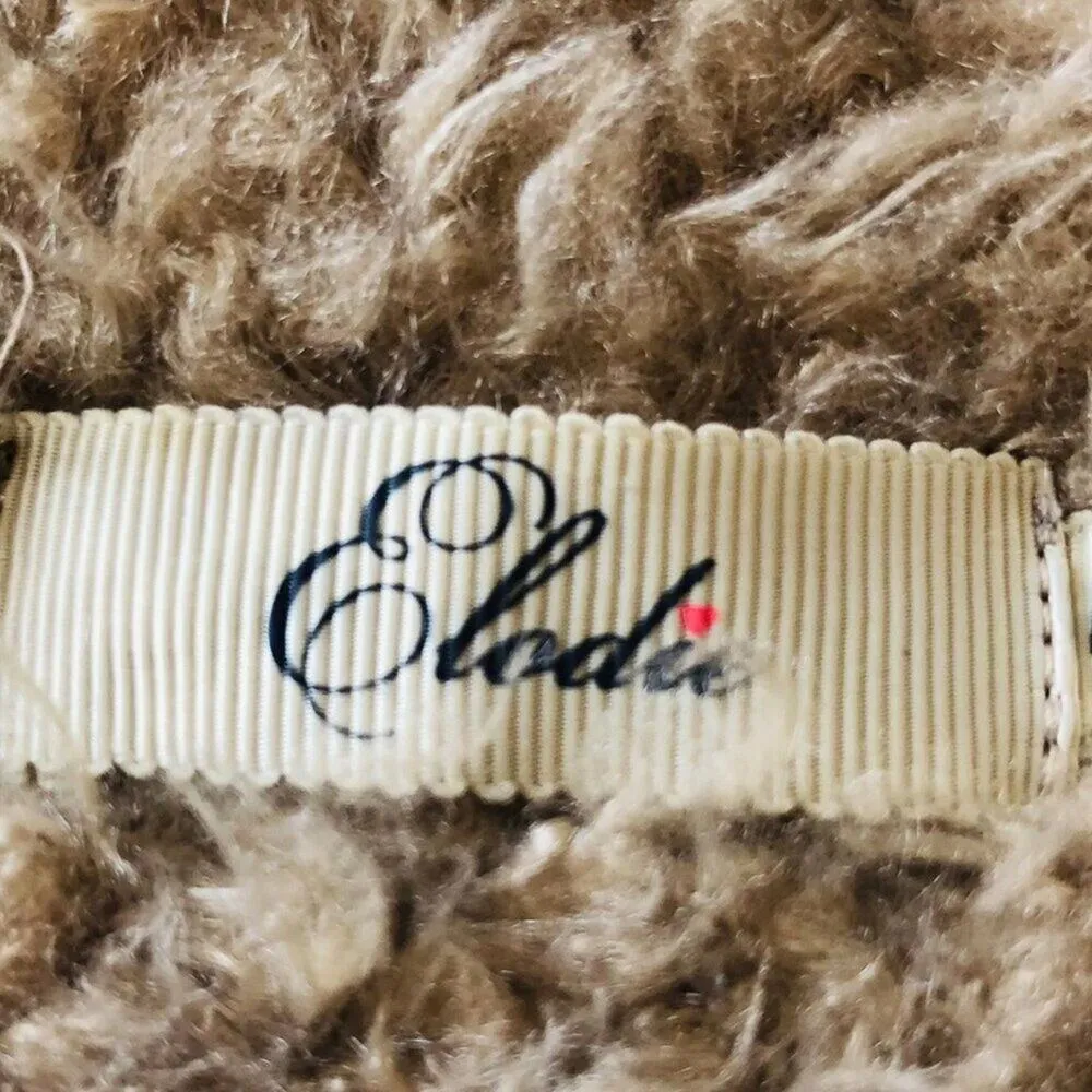 Elodie | Small | Teddy Bear Open Front Faux Fur Sherpa 3/4 Sleeve Cropped Jacket - Image 3