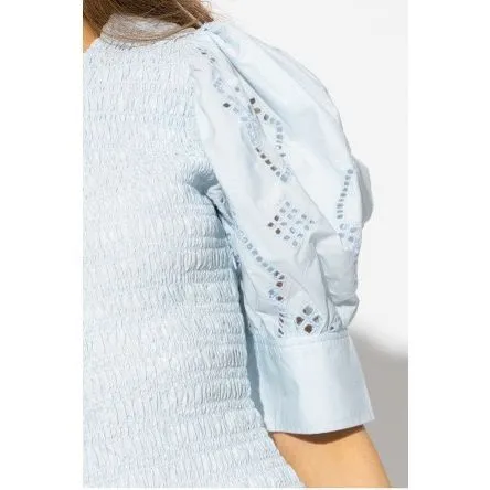 ✨Ganni Broderie Anglaise Midi Blue Sz Small Dress✨ - Image 9