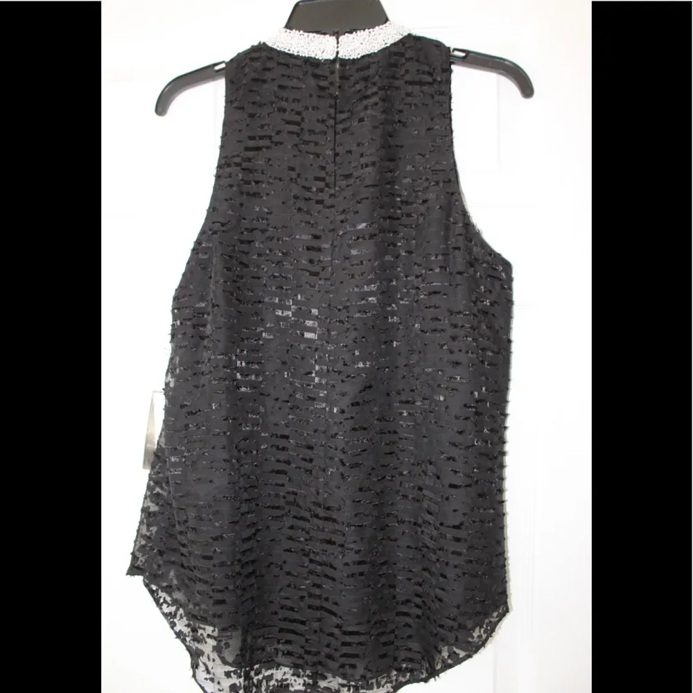 Etcetera | black sleeveless blouse beaded neckline - Image 5