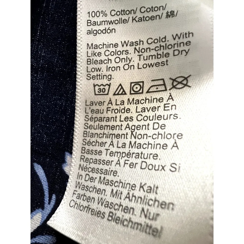 J. Crew Large Printed Artist Floral long sleeve cottage core v-neck blouse - Image 7