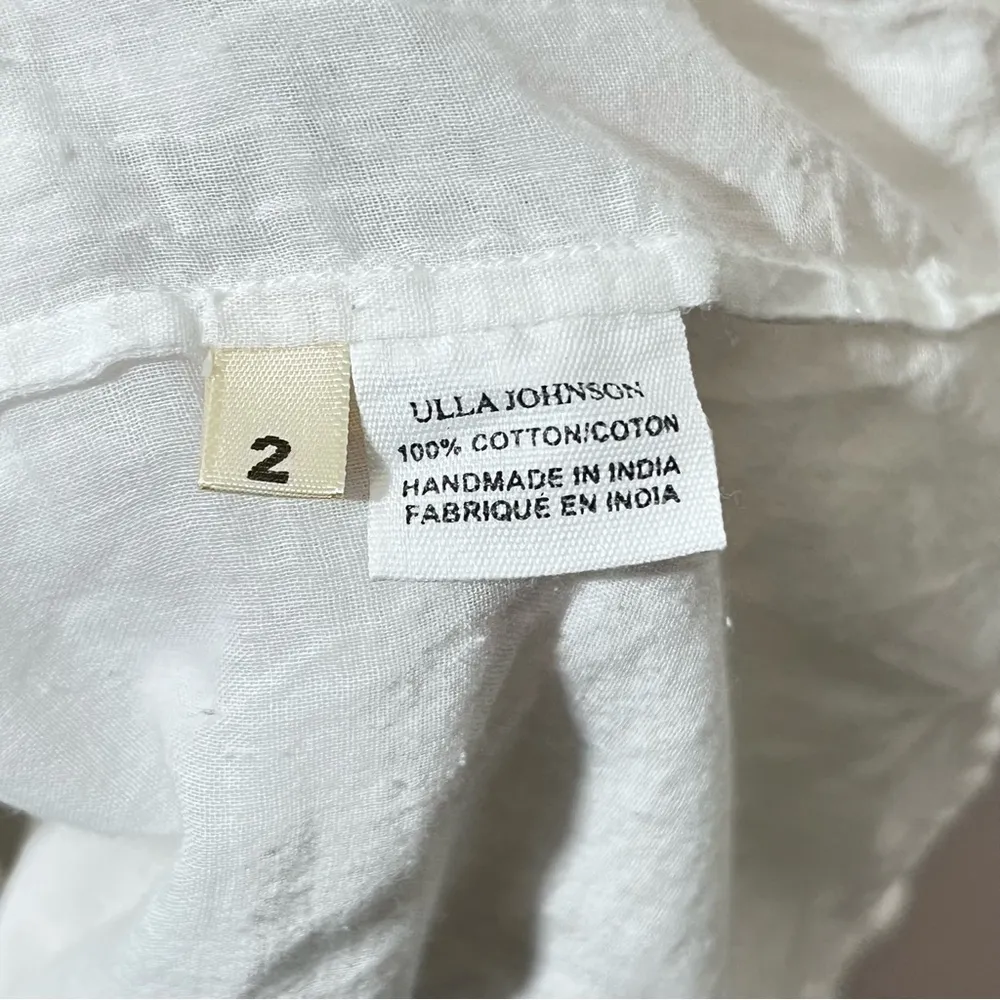 Ulla Johnson Elegant White Lace Dress Size 2 - Image 9