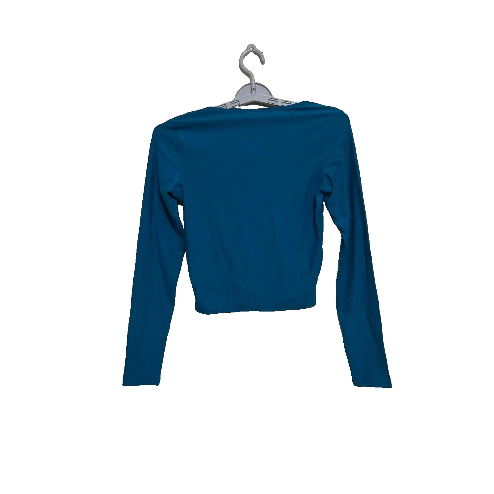 Victoria's Secret  long-sleeve‎ scoop neck turquoise women's crop top size S - Image 7