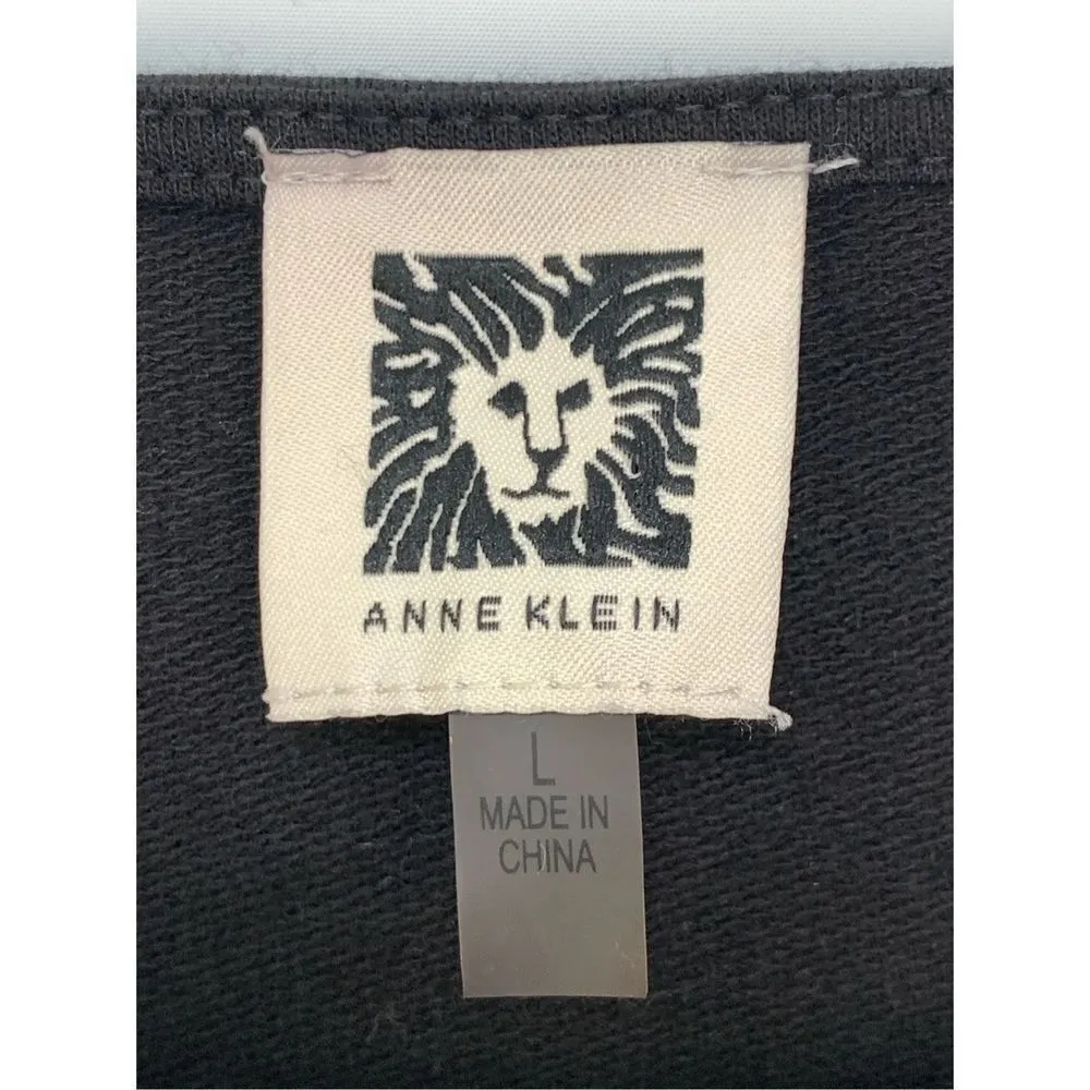 Anne Klein Women's Gold Tone Grommets Detail Sleeveless Cropped Top Black Large - Image 4