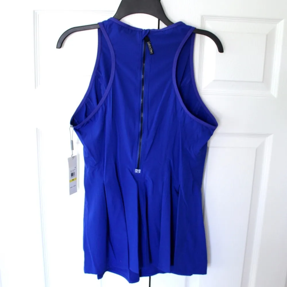 Calvin Klein | Performance Pleated Zip Back Top - Image 3