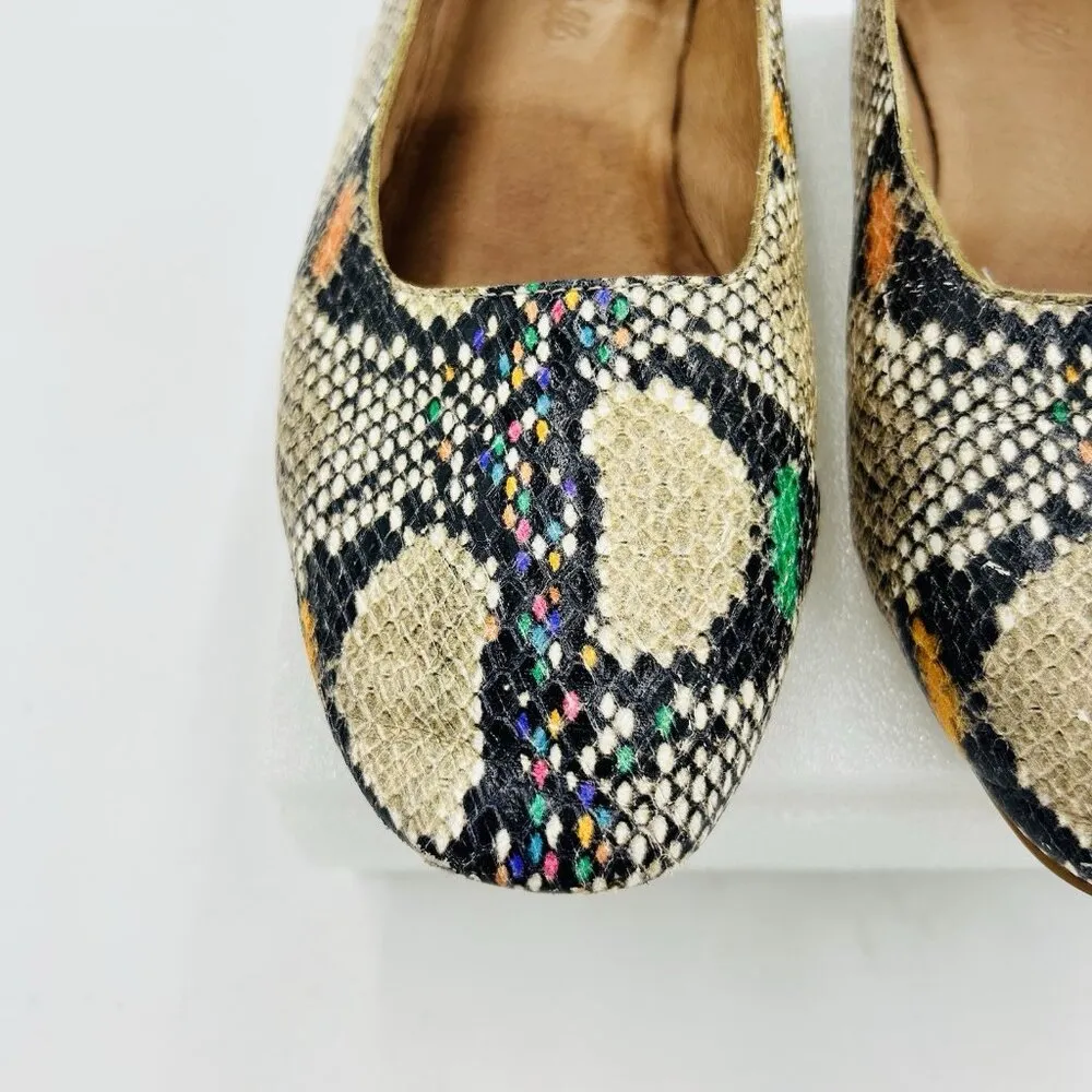 Madewell The Cory D-Orsay Flat Snake Embossed Leather Women’s Size 6 Slip On - Image 2
